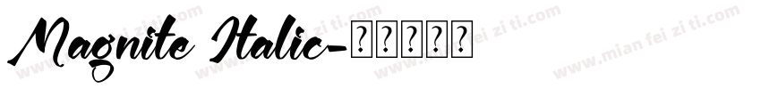 Magnite Italic字体转换
